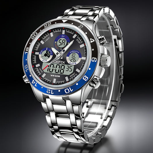 JOEFOX The Navigator Sport Watch — Blue Bezel — Outdoor Waterproof Watch