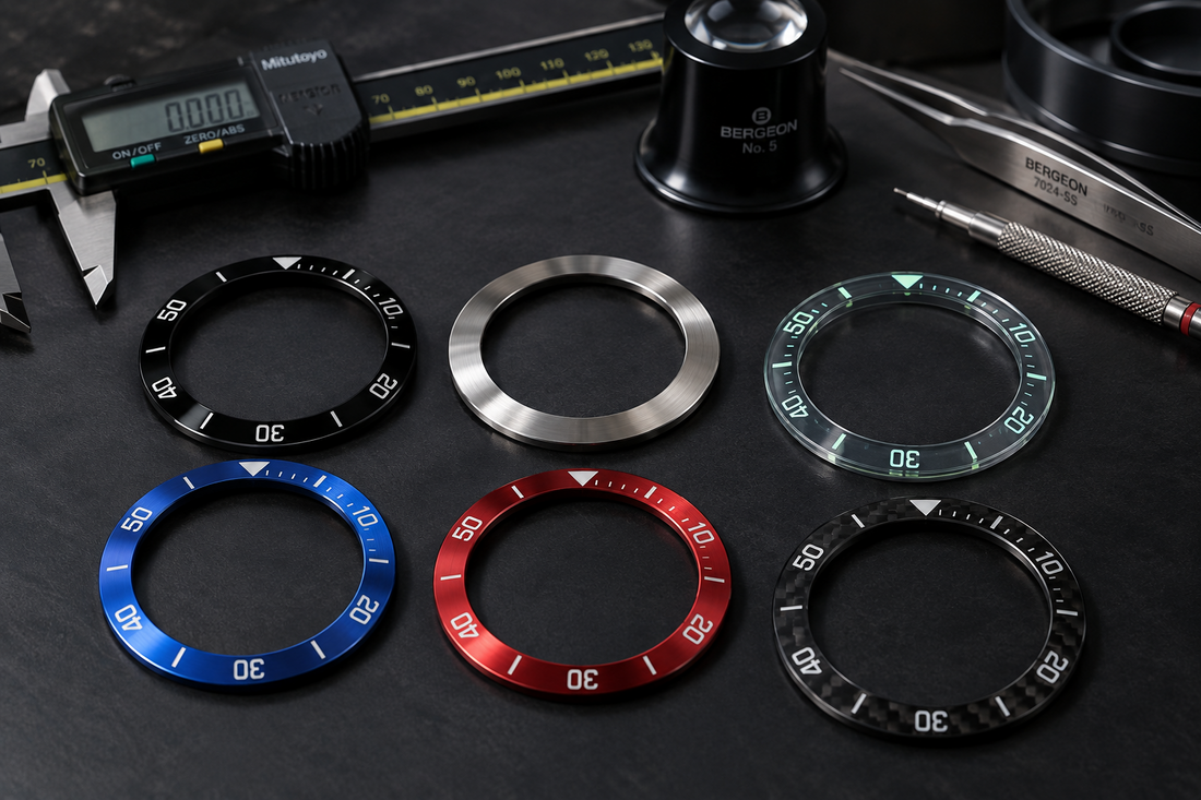 Watch Bezel Insert Manufacturing & Materials: The Complete OEM Guide (Aluminum, Ceramic, Steel & Sapphire)
